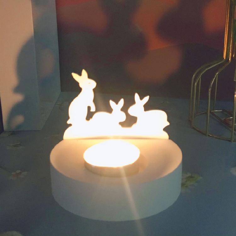 Silicone Mould Gypsum Candle Holder Mold Candle Stand Mould Jewelry Making Tool