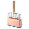 Durable Wood Handle Cat Litter Scoop Long Handle Fast Sifting Kitty Metal Scooper Deep Shovel Cat Pan Scooper Indoor Use