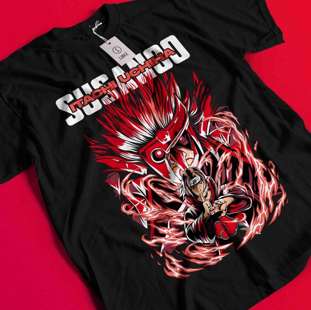 

Itachi Uchiha T-Shirt Naruto Tshirt Jiraya Shirt Madara Kakashi Sharingan Sasuke BB1287 S