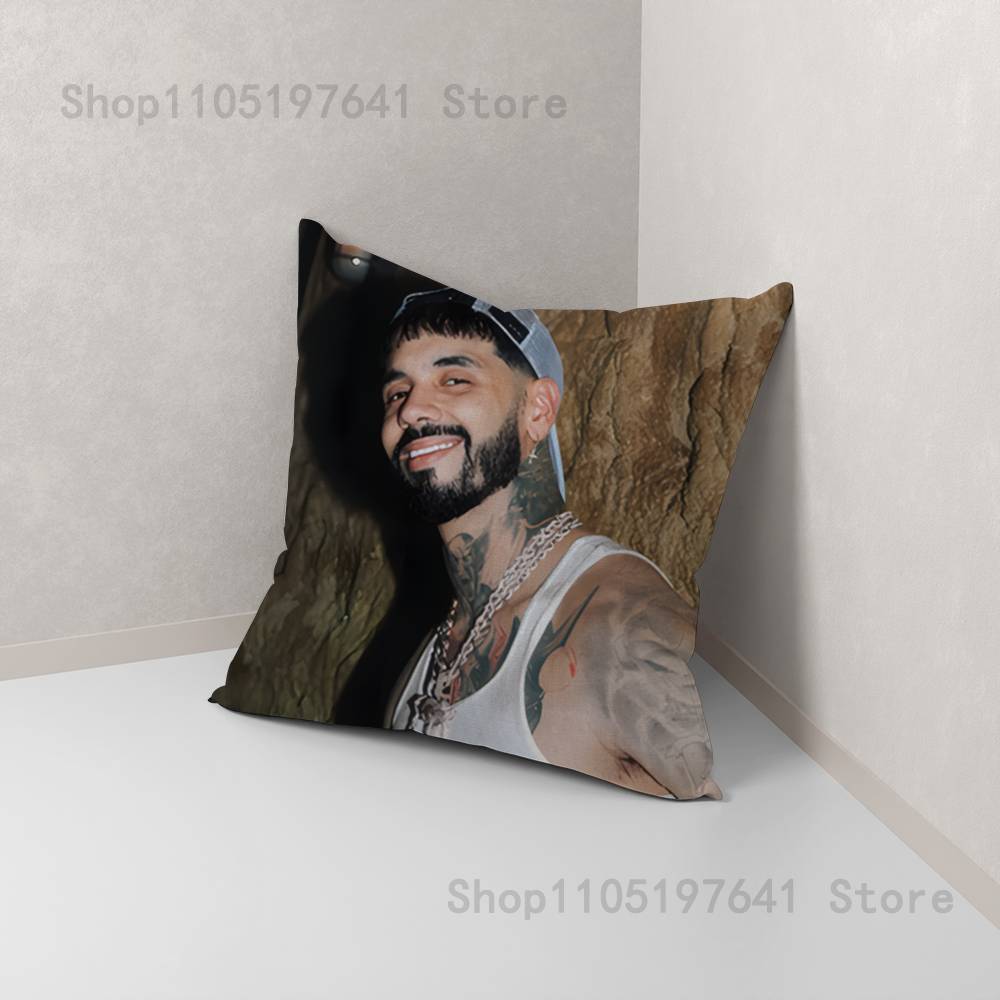 A-Anuel AA Rapper Pillow Case For Sofa Decor Car Office Room Printing Cushion Cover Decorations and Protector