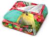 Spring Birds Blooming Flowers Throw Blankets All Season Ultra Soft Warm Fleece Blanket for Home Bed Sofa Couch Chair Outdoor Tra