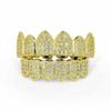 Hiphop Grillz Fashion Blue Body Jewelry Man Trendy Gold / Silver Copper With Zirconia Punk Dental Grillz