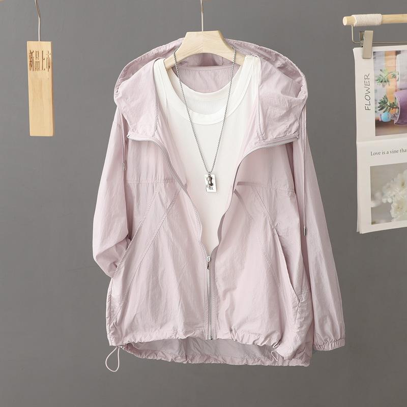 

Летная куртка, Прочная одежда для улицы, Женская одежда, Повседневная куртка для улицы, Дышащая короткая куртка, Одежда с солнцезащитой M фиолетовый