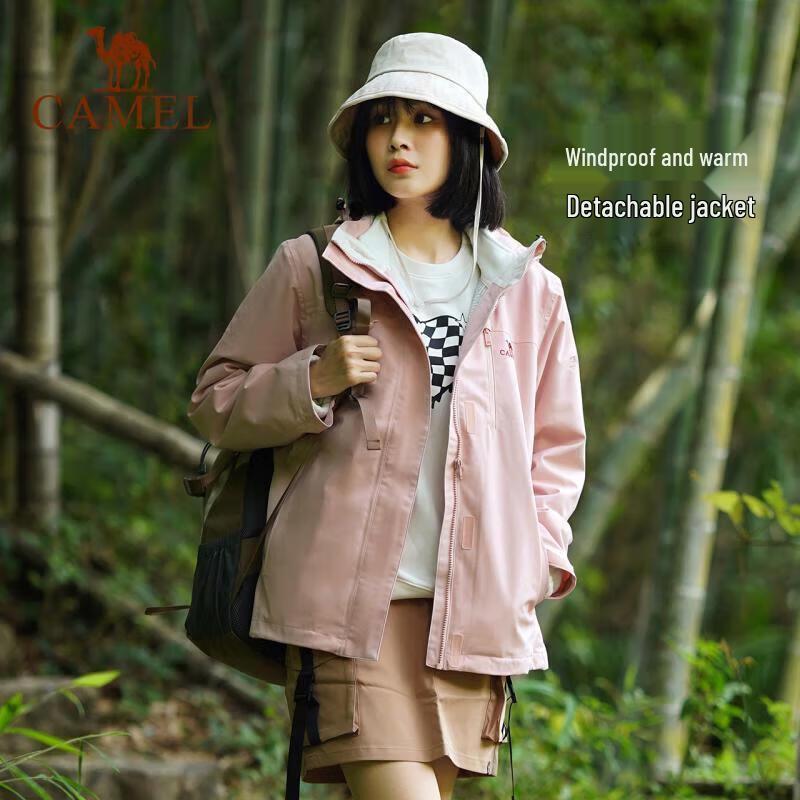 CAMEL Women's 3-in-1 Windproof Waterproof Fleece Jacket