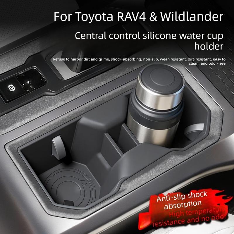 For 2026 Toyota RAV4 & Wildlander, Silicone Cup Holder Mats for Center Console & Rear Armrest