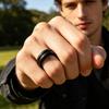 Herren Silikon Ehering Ring Hypoallergen Wasserfest Stilvoll Flexibler Gummi Ring Ideal für Tägliches Training Alltagsgebrauch