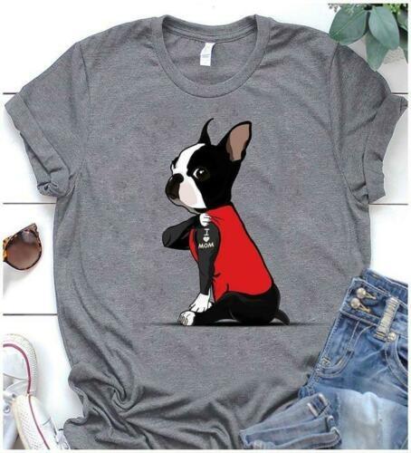 

Футболки унісекс Boston Terrier I Love Mom Dark Heather S