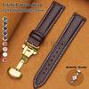 12/14/16/18/19/20/22mm Dana Derisi Saat Kayışları Liçi Desenli Kayış Hakiki Deri Kol Saati Kayışı Kelebek Toka Saat Aksesuarları
