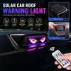 Solar Powered Car Roof Warning Light Remote Control Automotive Exterior Tool  Vehicle Accessories