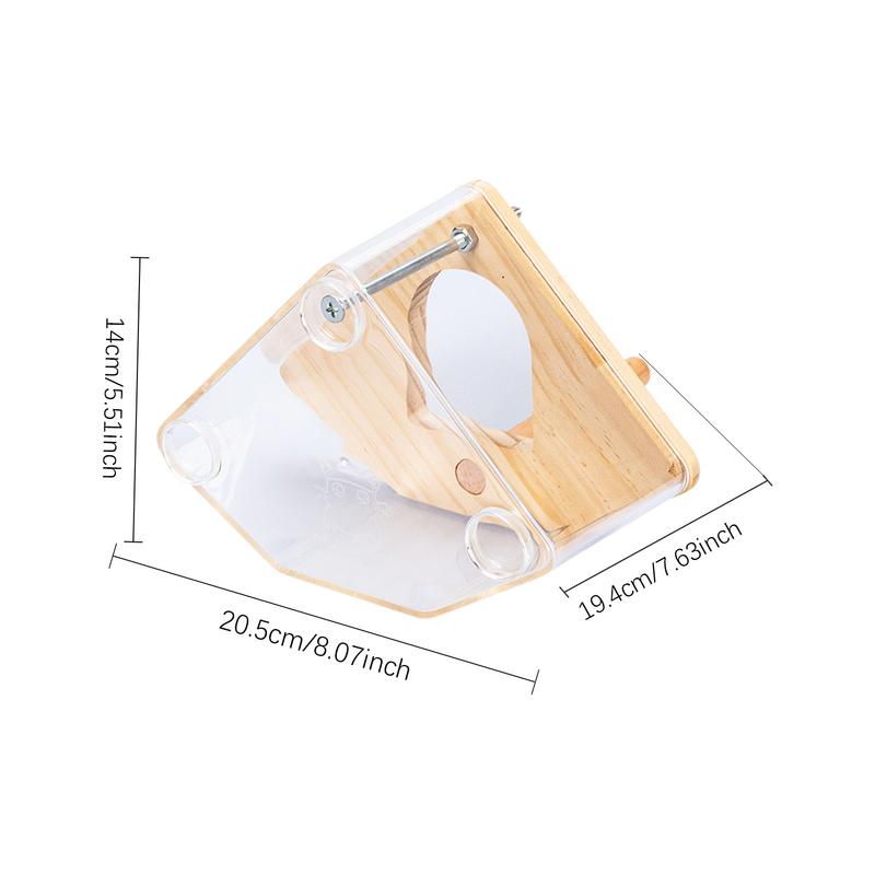 Parakeet Nesting Box Wood Bird Cage House Easy To Clean Transparent Bird Nesting Box For Budgie Bird Breeding Box