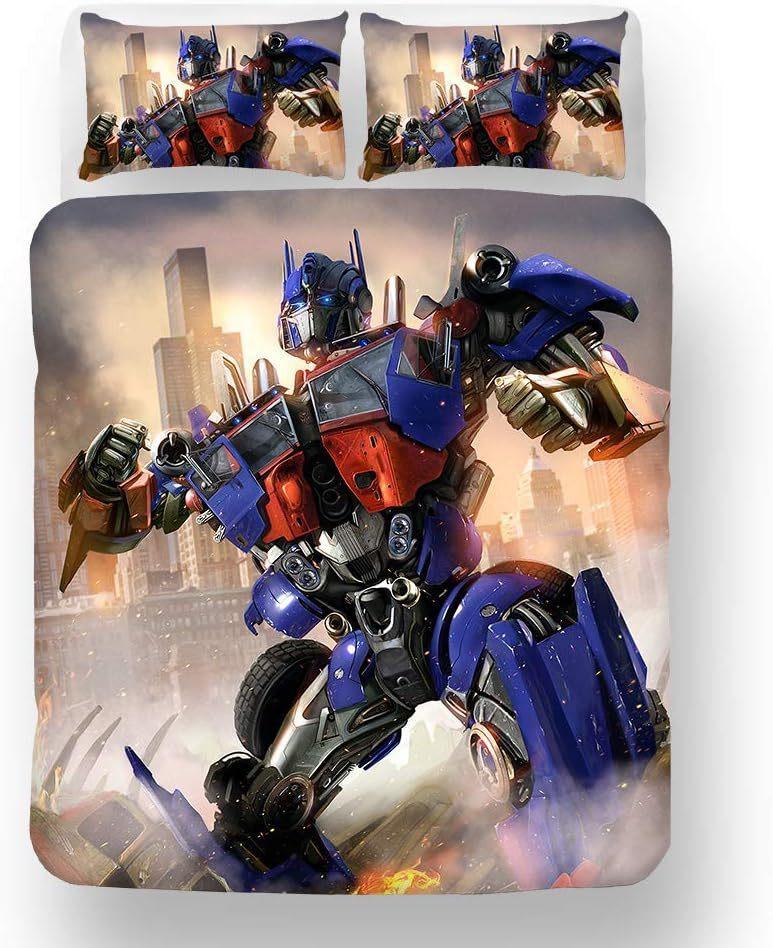 Animation T-Transformers Printing Bedding Set 2/3Pcs Children'S Gift Duvet Cover Youth Kids Girl Boys Gift Single/Double/Queen