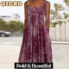 Moda dama vara primavara fara maneci rochii casual cu decolteu in U
