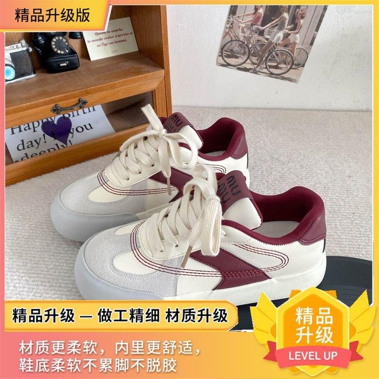 Thick-soled Versatile Student Little White Shoes Ins Summer Low-top Breathable Sports Shoes 2025 Niche Milk Fufu~ Board Shoes