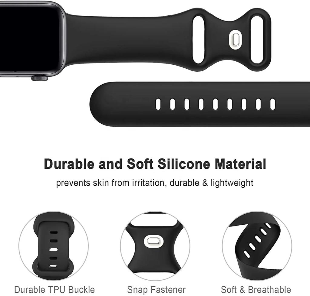 Classic Strap for Apple Watch Band 49mm 45mm 44mm 42mm 41mm 40mm 38mm Silicone Bracelets Smarwatch Iwatch Ultra SE Series 9 8 7 6 5 4 3