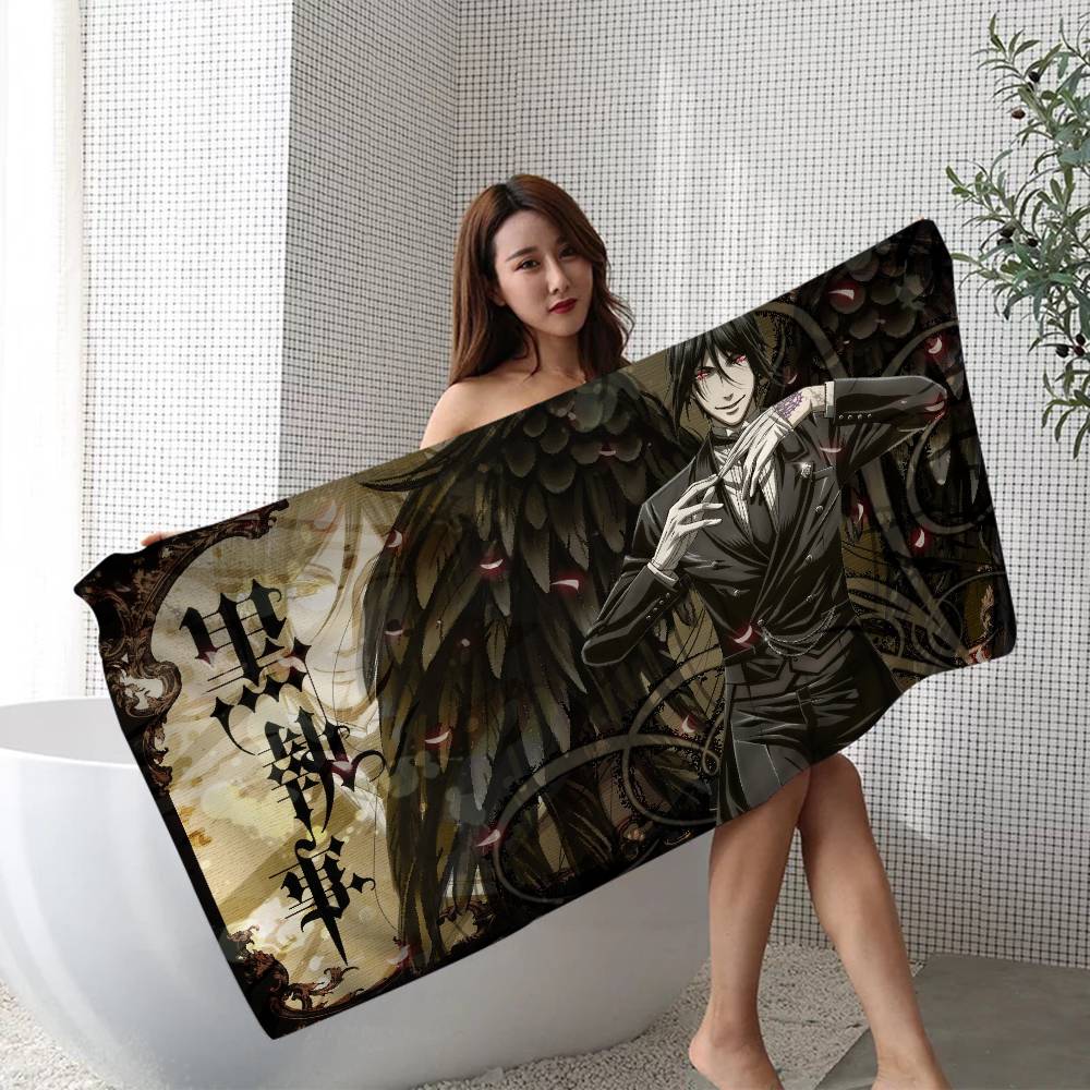 

Anime Black Butler Popular Microfiber Beach Towel Absorbent Quick Dry Soft Yoga Swimming Resort Mountain Climbing Towel W30*H60(CM)