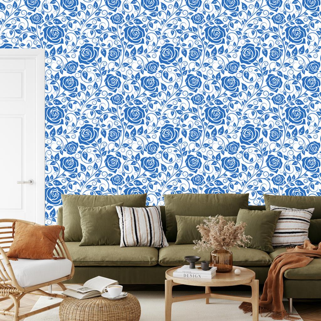 Azure Roses Wallpaper 50x1000