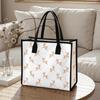 Cute Reindeer Print Tote Bag Casual Portable Handbag for Daily Use