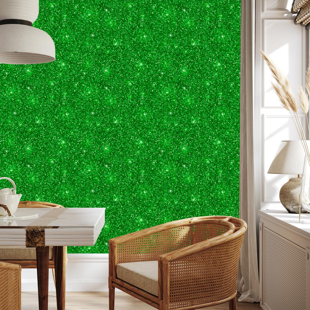 Green Glitter Wallpaper for Living Room and Bedroom 50x1000