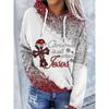 Autumn and Winter New Women's Clothing Christmas 3D Printing Hooded Pullover Long-sleeved Sweater Casual Fashion