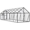 Vidaxl Woliera, Antracytowa, 1,79X6X1,85 M, Aluminium