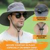 Fishing Hat Breathable Wide Brim Sun Protective Portable Outdoor Sun Hat with Detachable Neck Flap for Beach Outdoor