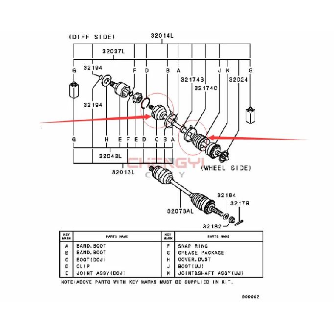 Repair Kit For Front Axle Shaft Ball Cage Dust Boot For Pajero Montero Sport V31 V33W V43W V63W V73W V75W V78W MR528639 MR528709