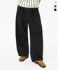 TRILLION Double-Pleat Tapered Linen Wide Elastic Waist Pants_3Color