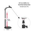 Space-Saving Universal Stand with Metal Base for Phone, Tablet, Fill Light - Adjustable 1/4 Screw Mount
