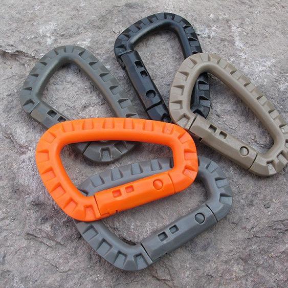 ITW Lightweight Tactical Outdoor Carabiner Backpack D-Ring Quick Release Clip