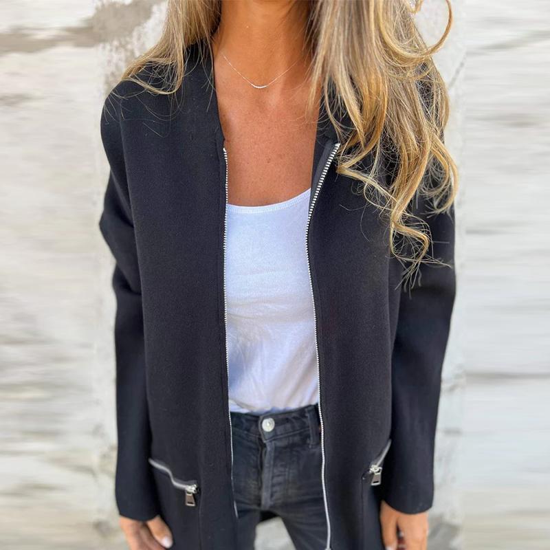 Женские элегантные винтажные модные куртки с длинным рукавом осень-зима повседневные — фото 4