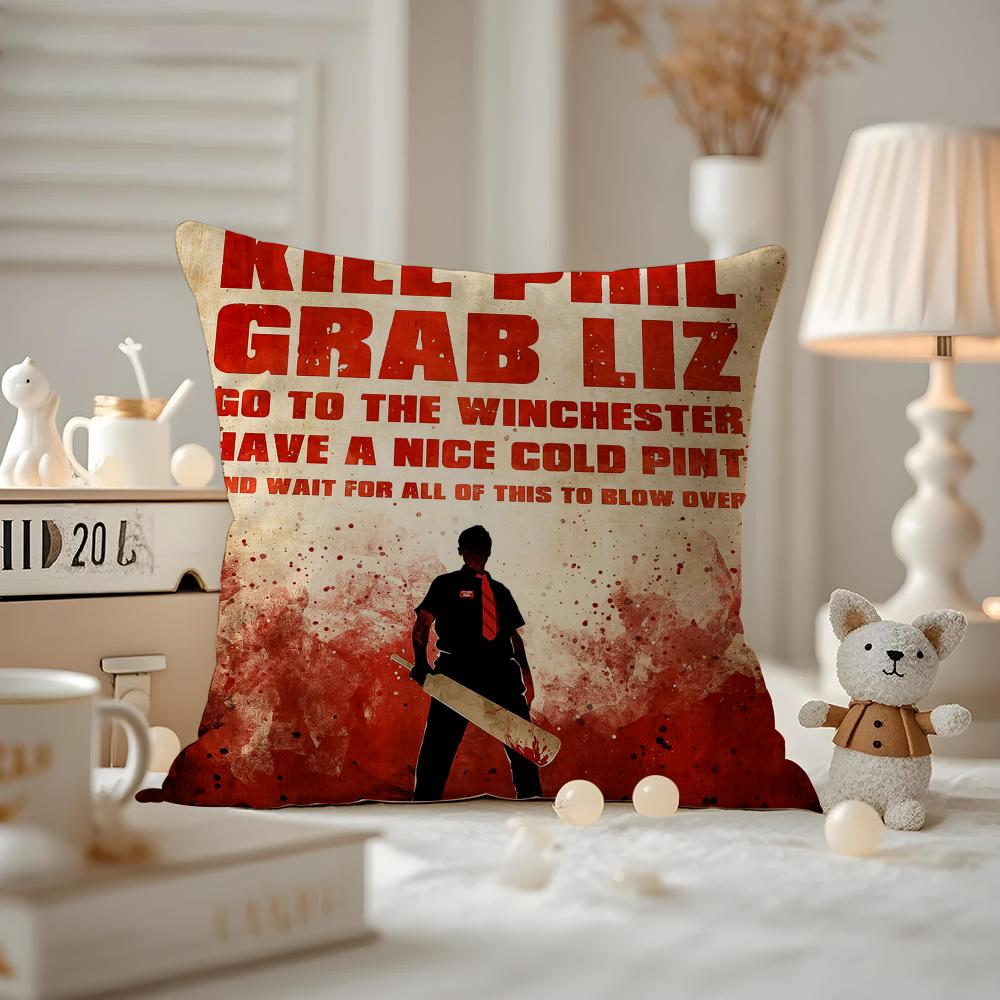 Shaun Of The Dead Cushion Cover Pattern Printed Pillowcase For Living Room Sofa Cushion Cover & Bedroom Decor
