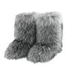 Fashion 2024 New Comfortable Imitation Raccoon Fur Snow Boots with Midsole for Women's Winter Warmth and Comfort, Hairy Women's Boots