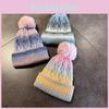 Gradient Color Knit Hat For Men Women Warm Winter Fashion Beanie