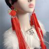 Bohemia Style Earrings Chinese Knot Lantern Pendant Long Tassel Earrings For Women Jewelry Accessories Christmas New Year Gift