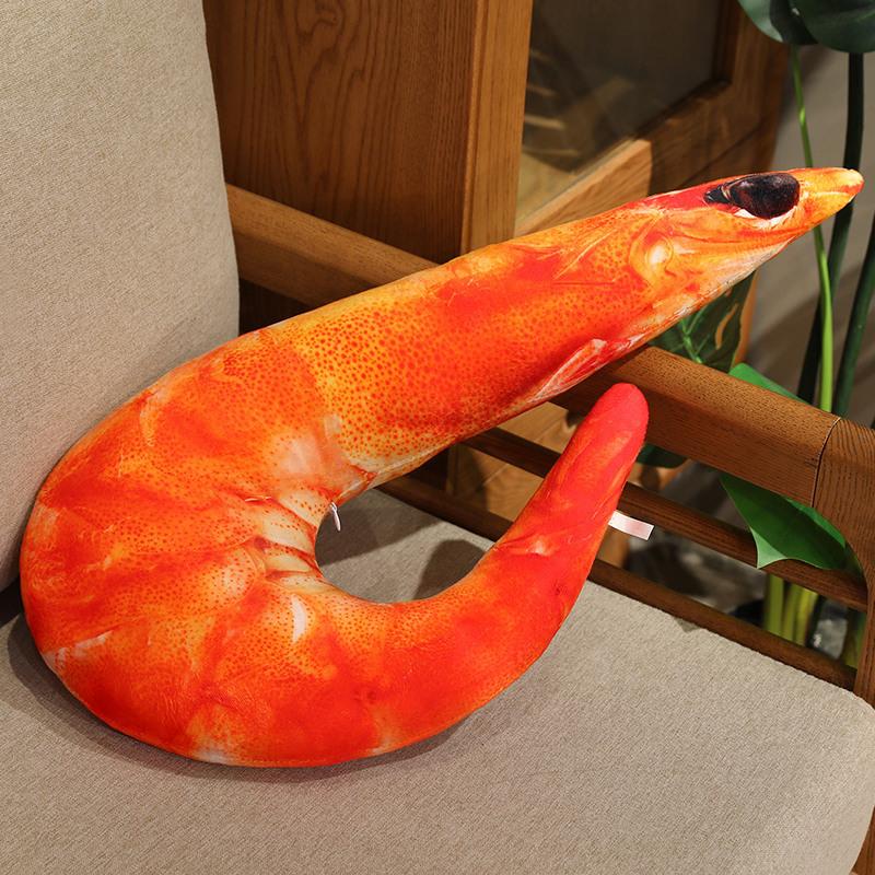 Cartoon Food Prawn Throw Pillow Plush Toy Doll Lobster Pliers Doll Home Pillow Cushion Doll