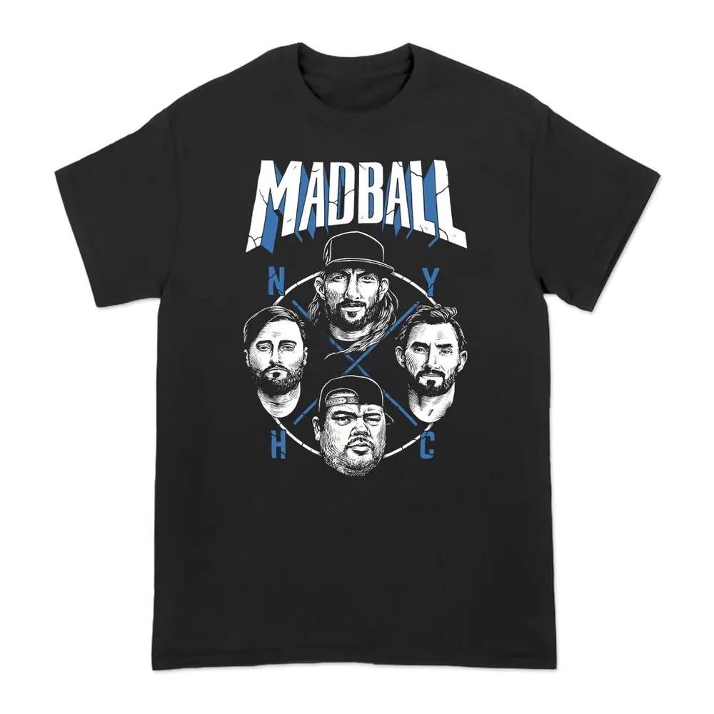 Unisex Short Sleeve Crew Neck Cotton T Shirt Madball Face Circle S