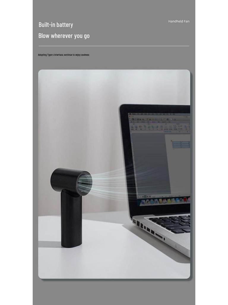 Portable High-Speed Mini Fan with USB Charging and Digital Display