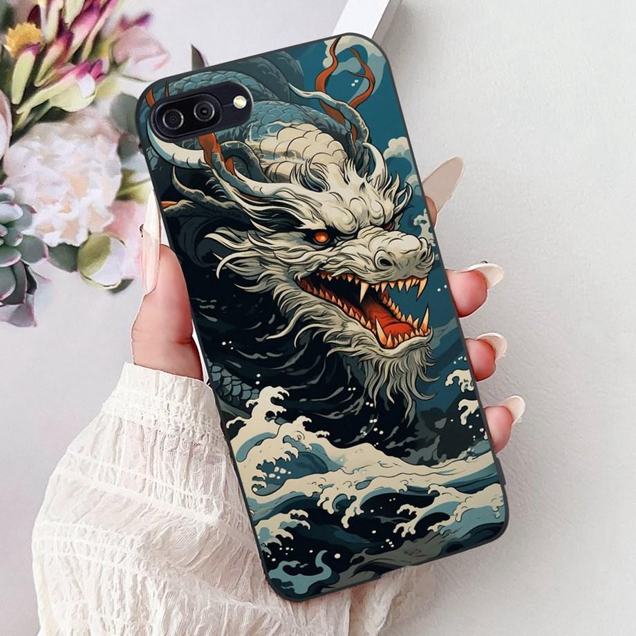 Dragon Koi Fish Landscape Phone Case For ASUS ZC554KL ZC553KL ZE553KL ZE554KL Back Cover Soft TPU Cartoon Bumper ZENFONE 4 MAX