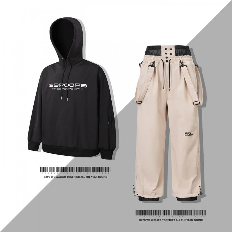Unisex Ski Suit Set Waterproof Warm Snowboarding Jacket Pants Outdoor Winter Gear Men Women