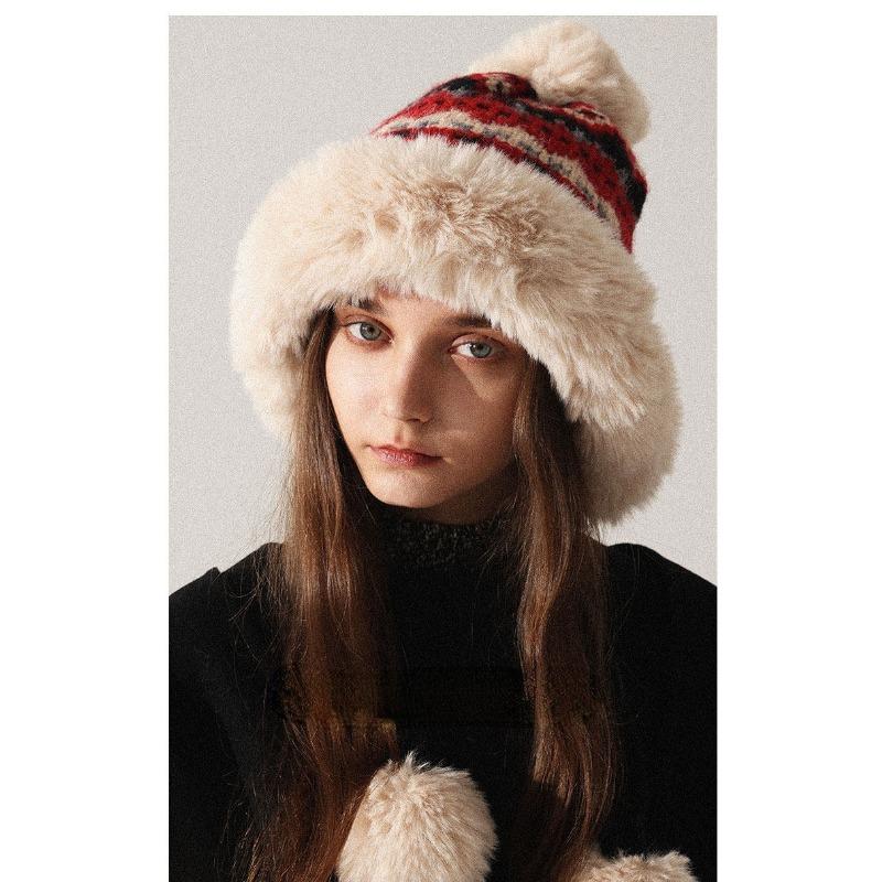Women S Winter Large Size Knit Earmuff Warm Hat