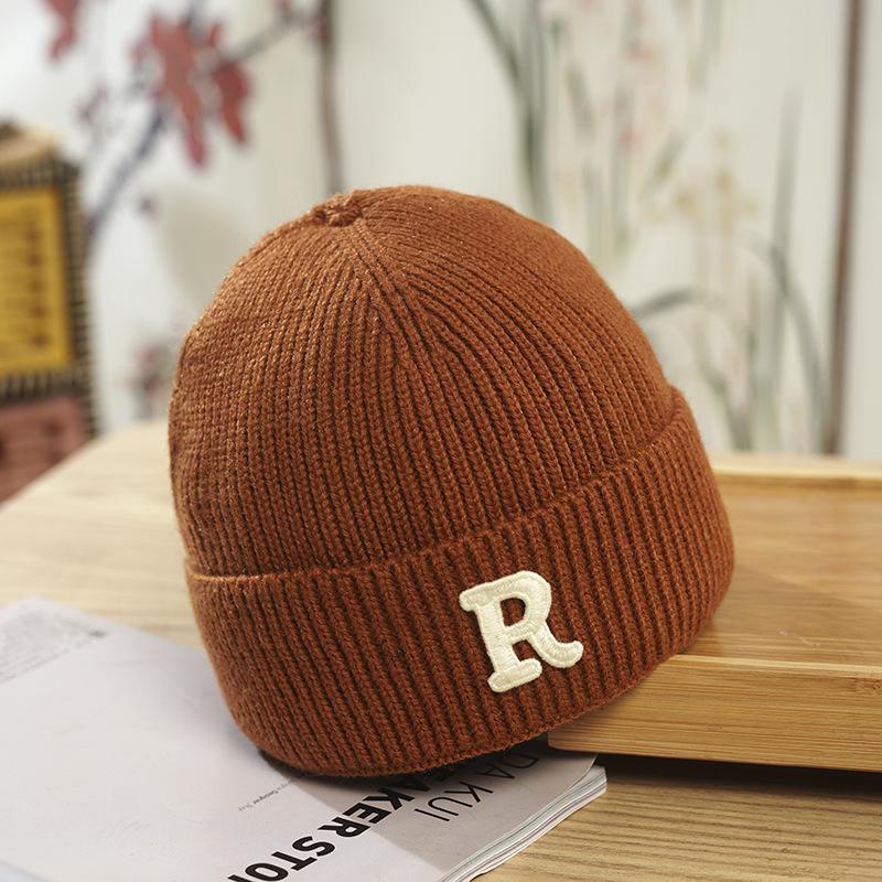 Hat Women's Winter New Korean Version Wool Hat Student Letters Warm Knitted Hat Versatile Cold Hat Men