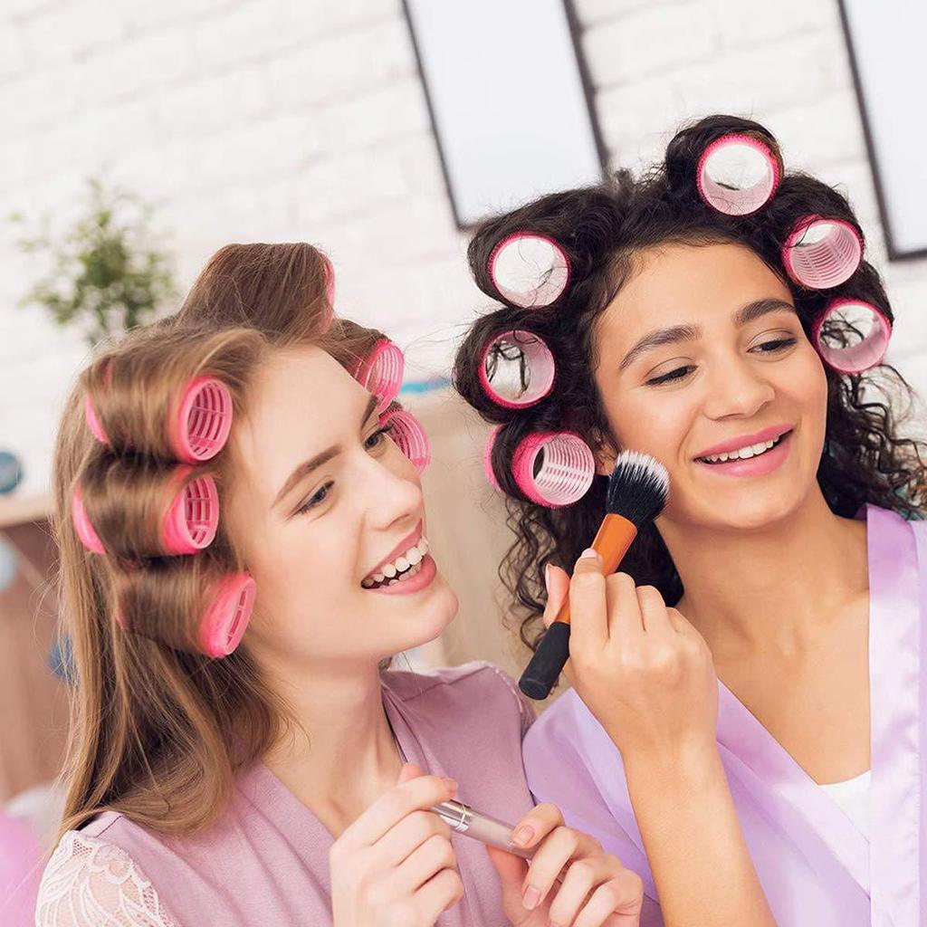 Curling Iron Set with Clips for Bangs - Self-Adhesive Hair Magic Curler