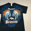 Majestic Denver Broncos T-Shirt Mens Size Medium Black NFL Graphic Tee Filigree Unisex T-Shirt