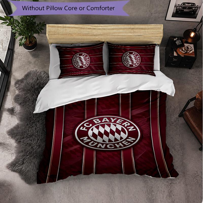 Biancheria da letto a tema Bayern Monaco Set 3 Pezzi Copripiumino Biancheria da letto decorativa per stanza di adolescenti Decorazione per la casa