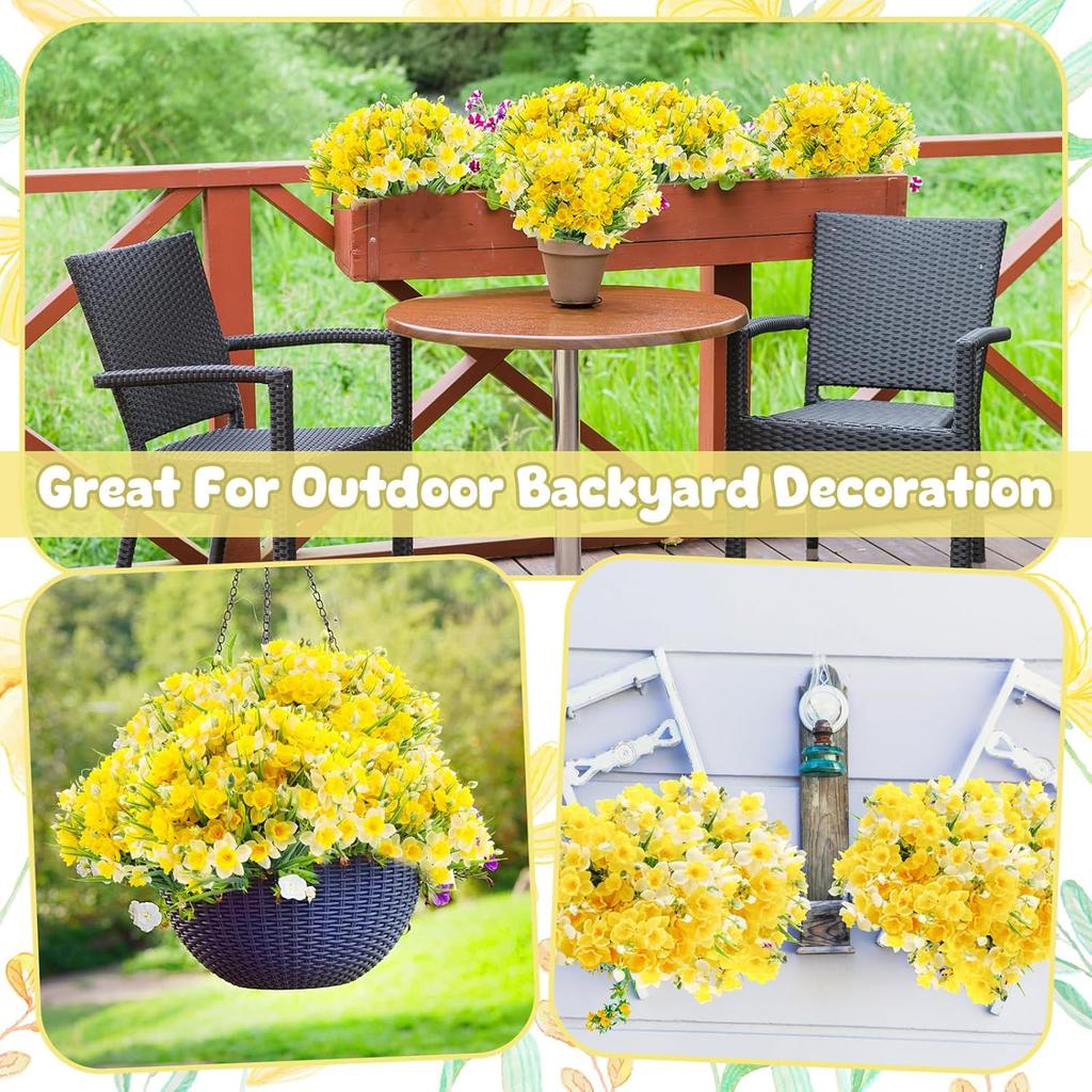 Artificial Flowers Narcissus Silk Bridal Bouquet Wedding Wreath Outdoor Garden Festival Home Room Vase Table Diy Gift Decoration