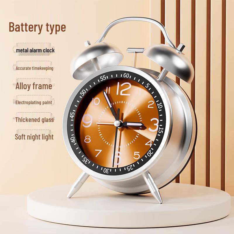 2025 Mechanical Alarm Clock for Students & Seniors - Compact, Rechargeable Wake-Up Call