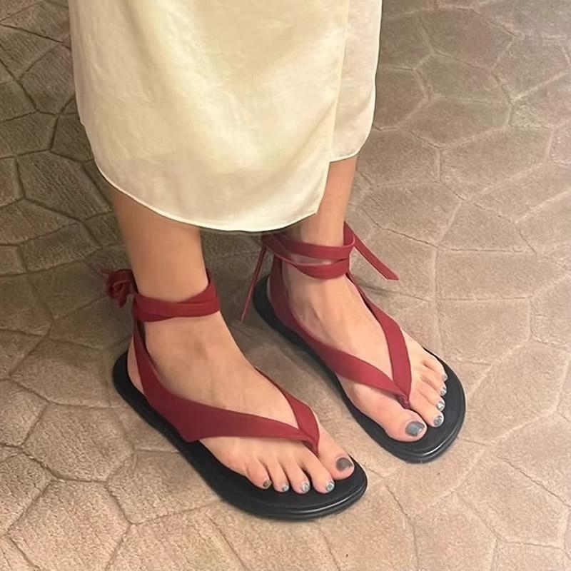 

Женские балетки сандалии повседневные шлепанцы вьетнамки 34 красный