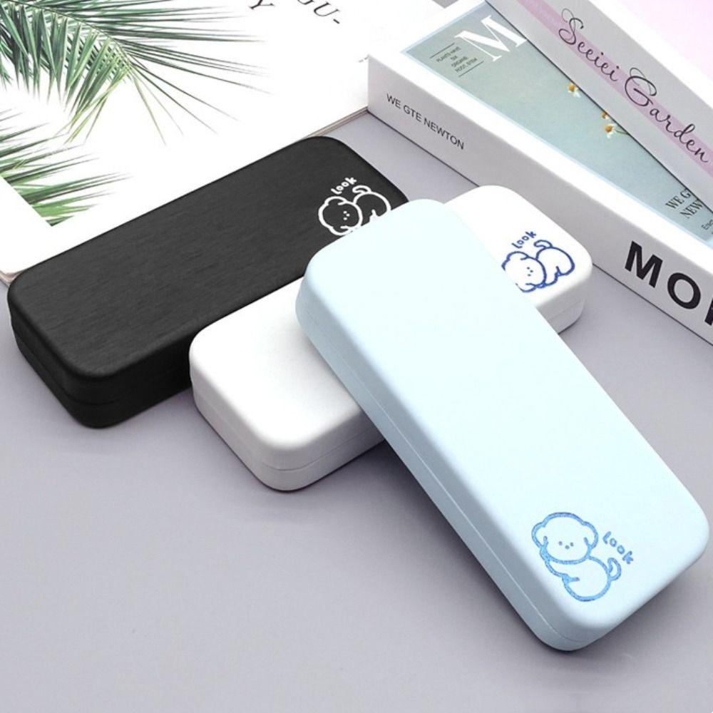Leather Eyeglasses Box Solid Color Reading Glasses Box Portable Eyewear Cases  Women