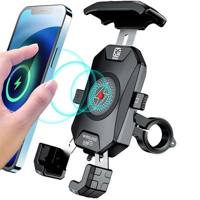 Držák na telefon na motocykl pro podporu telefonu Motocykl Držák na mobilní stojan Bezdrátová nabíječka Motocyklový mobil
