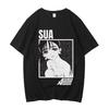 Summer Childrens Tshirt Street Style Anime Character Printing Unisex and Womens Pure Cotton Round Neck Parentchild Tshirt